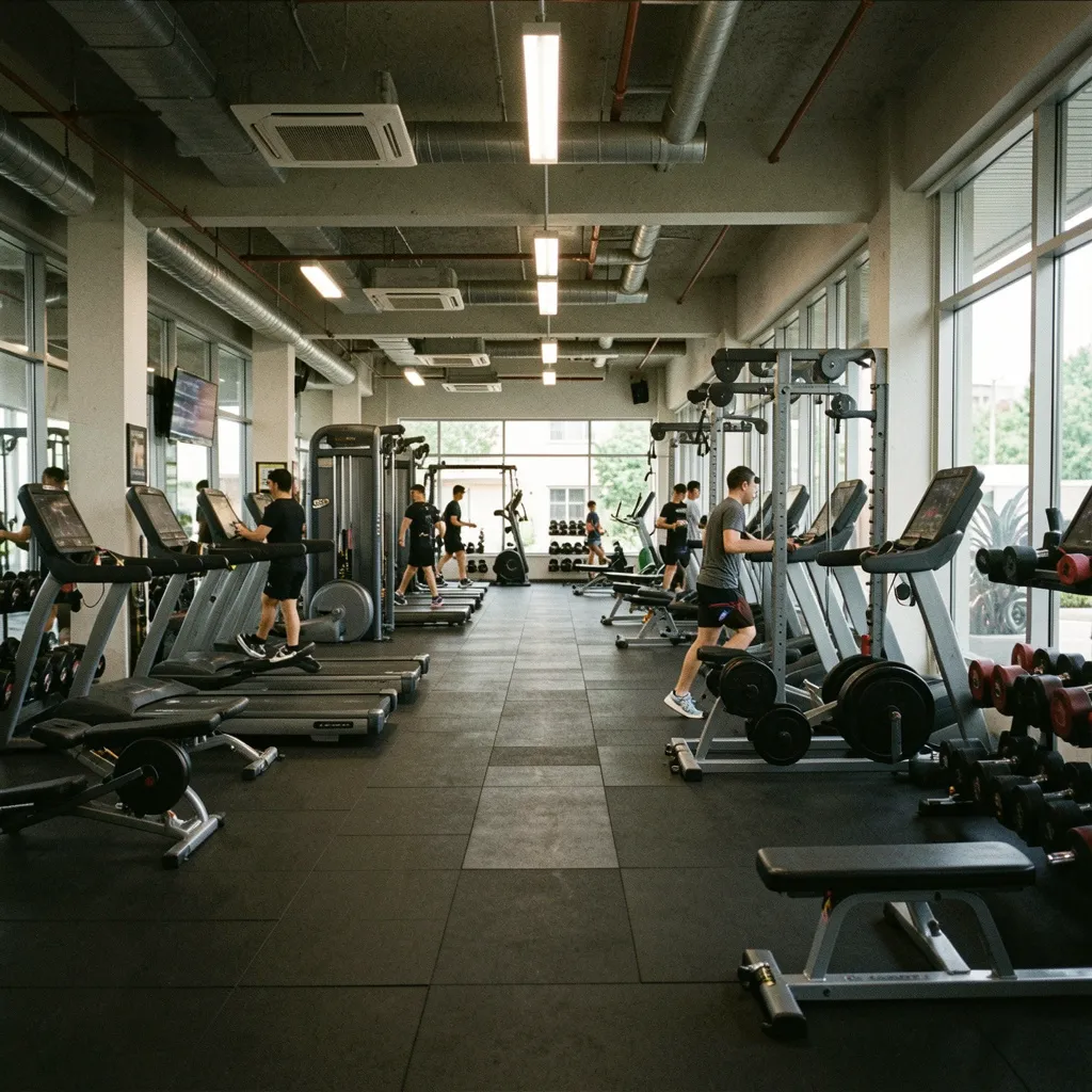Interior corridor leading to training rooms